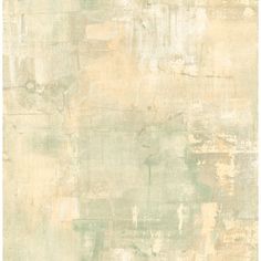 an abstract painting with green and beige colors