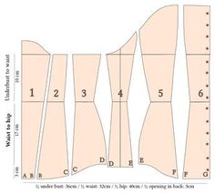 an image of the size and pattern for a doll's leg with measurements on it