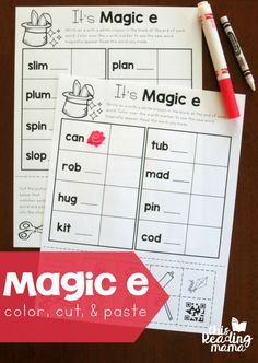 two printable worksheets with the words, it's magic