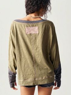 Bohemela T-shirt décontracté, ample et en tricot pour femmes, col rond, manches longues | SHEIN