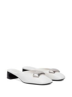 3.1 Phillip Lim ID 35mm Leather Mules  - Farfetch Chanel 2, Loafer Mules, Iconic Bags, Demi Fine Jewelry, Leather Mules, Flat Boots, Leather Silver, Fine Earrings, Ballet Flat Shoes