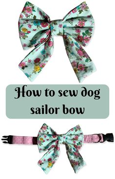 how to sew dog sailor bow with instructions for the collar and headbands