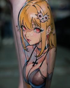 Custom Misa Amane for @bladvak_ @tattoo_konwent #animetattoo #animetattoos #animetattooartist #animeedits #amimeart #misamane #amanemisa #amanemisatattoo #deathnote #deathnotetattoo #poznantattoo #wroclawtattoo #krakowtattoo #berlintattoo #denhaagtattoo #geektattoo Misa Tattoo, Evangelion Tattoo, Colored Tattoo, Berlin Tattoo, Colored Tattoo Design, Manga Tattoo, Misa Amane, Geek Tattoo, Anime Tattoo