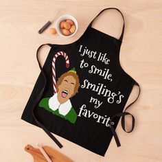 a black apron with an image of st patrick's day sayings on it