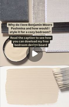 Karolina De Costa on Instagram: "Benjamin Moore Pashmina AF-100. 

Why is it one of my favorite neutrals - especially for creating cozy and relaxing bedroom? 

Pashmina is a warm grey/beige without a pink undertone.  It’s dark enough not to look washed out in rooms with a lot of natural light but light enough to work in smaller spaces.  Versatile neutral that works with a wide variety of woods, tile and decor.

Pair Pashmina with trim in Benjamin Moore White Dove OC-17 or Vapor AF-35.  Add accessories in linen, sea glass greens, warm charcoal or distressed black.

Comment PASHMINA and I will DM you a link to my free bedroom design board which pairs Pashmina with furniture and accessories from popular brands.

Psstt … Pashmina also beautiful on kitchen cabinets paired with black counters an