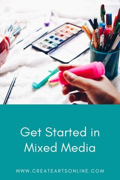 Get started in mixed media with Create Arts Online Art Journal Supplies, Journal Supplies, Promotional Video, Mixed Media Artists, Coupon Codes