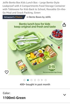 an ad for bento lunch boxes on the app store's website, which is showing