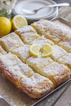 an image of lemon bars on a plate