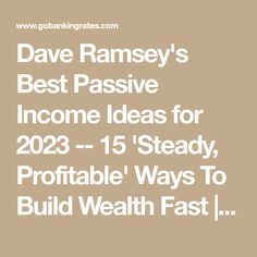 a brown background with the words,'best passive income for 2012 - 15 steady, prof