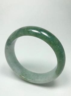 Excited to share this item from my #etsy shop: 54.8mm Rare Natural Translucent Icy Deep Green/Lavender Moss In SnowJadeite Jade Bangle Untreated Jade Grade A Jadeite Jewelry Burma,Myanmar Burma Myanmar, White Jade, Jade Bangle, Natural Jade, Lavender Color, Jade Jewelry, Pretty Bags, Moss Green, Deep Green