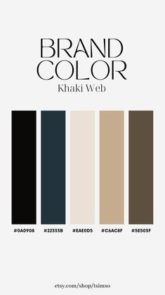 the brand color scheme for khaki web