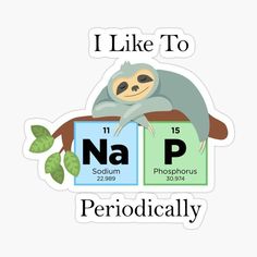 a sticker that says i like to na p and is labeled with an image of a