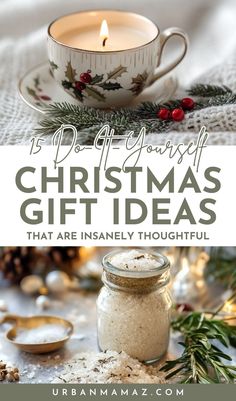 a cup and saucer on a table with the words, 10 days of christmas gift ideas that are intensely thoughtful