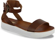 Mia Women's Ellen Wedge Sandal Casual Summer Sport Sandals With Ankle Strap, Casual Leather Sport Sandals For Summer, Casual Summer Sport Sandals, Casual Adjustable Ankle Strap Wedge Sandals, Brown Sport Sandals For Spring Beach Occasion, Casual Beach Sport Sandals With Ankle Strap, Casual Ankle Strap Wedge Sandals For Beach, Casual Sport Sandals With Removable Insole And Ankle Strap, Casual Sport Sandals With Removable Insole For Summer