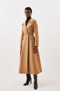 2024 Wardrobe, Lydia Millen, Transitional Fashion, Gowns Dresses Elegant, Tailored Coat, Camel Coat, Double Breasted Coat, Back To School Outfits, Karen Millen