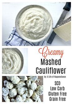 an image of creamy mashed cauliflower recipe