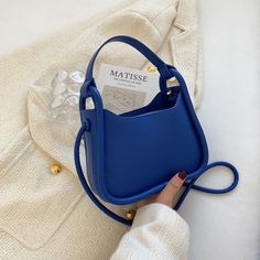 Cute Totes, Trendy Purses, Summer Handbags, Minimalist Bag, Womens Designer Handbags, Luxury Purses, Small Tote Bag, Small Tote, Blue Bags