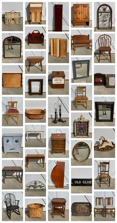 many different pieces of furniture are shown together