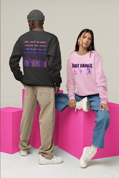 Introducing the Just Dance sweatshirt - the perfect combination of style and comfort! This unisex sweatshirt is made from a unique blend of high-quality polyester and cotton materials, which ensures that the design looks fresh and beautiful, while also providing unbeatable comfort. Constructed with a medium-heavy fabric, this sweatshirt is durable enough to withstand everyday wear and tear, making it a versatile addition to your wardrobe. The loose fit design means that it drapes effortlessly on any body type, while the ribbed knit collar ensures that it will retain its shape even after multiple washes. With no irritating side seams, this Just Dance sweatshirt was designed to provide maximum comfort. Whether you want to snuggle up on the couch with Netflix, go for a jog, or hit the town wi Dance Sweatshirt, Dancer Gift, Girls Ballet, Dance Lover, Ballet Girls, Just Dance, Knit Collar, Heavy Fabric, Unisex Sweatshirt