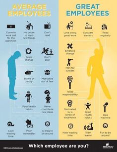 the differences between average and great hrr infographical poster for people who want to be more successful in their career