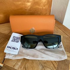 Brand New Tory Buch Ty 9068 Sunglasses Frame And Temple: 100% Recycled Nylon (Exclusive Of Metal Hardware) Square Shape Lens Width: 54 Mm; Bridge Width: 16 Mm; Temple Length: 140 Mm Lenses: 100% Mineral Glass Universal Fit Includes A Protective Pouch. Exterior: 65% Recycled Cotton, 35% Polyester; Interior, Cloth And Drawstring: 100% Recycled Polyester Style Number Ty9068u Designer Business Sunglasses With Tinted Lenses, Designer Sunglasses With Gradient Lenses For Everyday, Designer Sunglasses With Tinted Lenses For Everyday, Black Polycarbonate Polarized Shield Sunglasses, Tory Burch Square Sunglasses, Black Anti-reflective Shield Sunglasses For Beach, Orange Sunglasses, Tory Burch Sunglasses, Rosé Brown