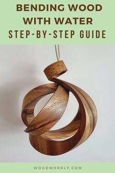 a wooden sculpture with text overlay reading bending wood with water step - by - step guide