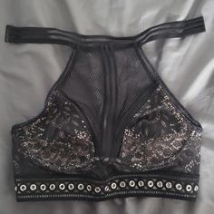 Never Used, Brand New Lace Choker, Black Cream, Women's Intimates, Bralette, Choker, Victoria's Secret, Brand New, Bra, Cream