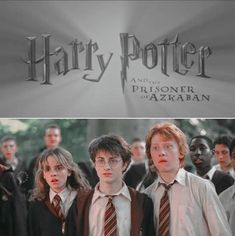 the poster for harry potter and the prisoner zakaban is shown in front of a group of people