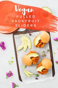 the vegan pulled jackfruit sliders are ready to be eaten and served