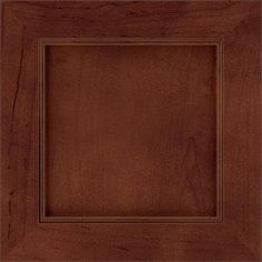 a square wooden frame with a brown stain on the top and bottom part of it