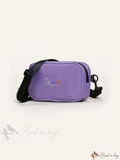 Bird in Bag - Fashionable Printed Sling Bag Casual Crossbody Box Bag For On-the-go, Trendy Purple Bag For On-the-go, Trendy Purple Bags For On-the-go, Casual Crossbody Box Bag For Everyday, Casual Purple Satchel With Adjustable Strap, Casual Purple Crossbody Satchel, Casual Purple Shoulder Bag With Phone Pocket, Trendy Purple Shoulder Bag For On-the-go, Casual Pouch Box Bag With Adjustable Strap