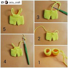 instructions to crochet baby shorts and booties