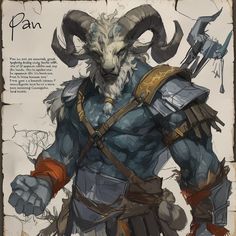 an image of a goat with horns and armor