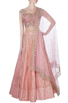 Pink sequin embellished lehenga set Indian Styling, Embellished Lehenga, Sari India, Orang India, Casual Attire For Women, Anushree Reddy, Wedding Lehenga Designs, Elegant Clothing