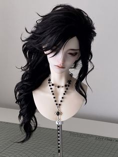 Long Hair Reference, Gothic Hairstyles Long, Music Hairstyles, Long Hair Female, Vampire Hair, Cool Hair Designs, High Fashion Hair, Pelo Anime, Gothic Hairstyles