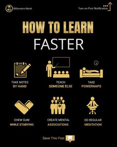 the poster shows how to learn faster