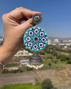 Handmade Mandala earrings ✨ These are Lightweight & water-resistant !! DM to order or to get customised 🫶 [handmade, earrings, jhumka, gifts, gift for her, mandala] Sticker Earrings, Mdf Earrings, Earrings With Stones, Sketch Images, Pink Mandala, Mandala Earrings, Pencil Sketch Images, Gold Necklace Indian