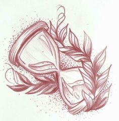 a drawing of a pair of shoes with leaves