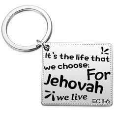 PRICES MAY VARY. JW Gifts - The Pioneer Life Keychain. It is dual sided with "It's the life that we choose; FOR Jehovah we live" engraved on one side and scriptures cutout on the second side Gift for Pioneers - The pioneer message and scriptures are always upbuilding and encouraging. Good reminders for pioneers Pioneer School Gifts - The Pioneer Life keychains are a perfect gift for the pioneers in your congregation or for the Pioneer School class. Back to school gift Material - Made of stainles Jw Ske Gifts, Ske Jw Gifts, Gifts For Elders Jw, Jw Gifts Ideas, Pioneer Meeting Gifts, Pioneer Gifts Jw Ideas, Jw Pioneer Gifts Ideas Diy, Gifts For Pioneers, Jw Baptism Gifts