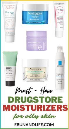 If you struggle to find a decent moisturizer for your oily skin, look no further. Here are the 12 best drugstore moisturizers for oily skin. Water Based Moisturizer For Oily Skin, Best Face Products For Oily Skin, Gel Based Moisturizer For Oily Skin, Best Moisturizer For Oily Skin, Remedies For Oily Skin, Face Moisturizer For Oily Skin, Best Drugstore Moisturizer, Moisturizer For Combination Skin, Drugstore Moisturizer