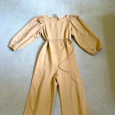 Never Worn A Mente Khaki/Tan Puff Sleeved Jumpsuit Designer Jumpsuits, Jumpsuit With Sleeves, Puff Sleeve, Pant Jumpsuit, Jumpsuit Romper, Pants For Women, Rompers, Jumpsuit, Women Shopping