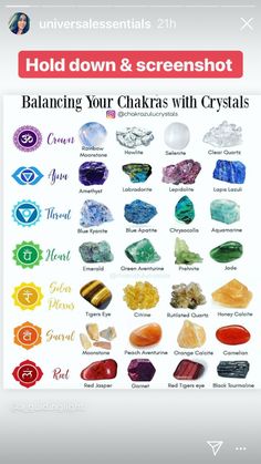 Chakra Stones Chart, Chakra Stones Healing Crystals, Crystal Guide, Crystals Healing Properties, Spiritual Crystals