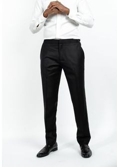 Available on their own or as part of a tuxedo, 9tofive's elegant black trousers are a do-all contemporary classic that will have your back in any situation. | 9tofive Men's Black Tuxedo Pants, 36 x 32 Fitted Business Black Pants, Fitted Black Business Pants, Black Fitted Business Pants, Fitted Black Semi-formal Pants, Black Fitted Pants For Semi-formal Occasions, Black Slim Fit Formal Bottoms, Slim Fit Black Pants For Party, Black Slim Fit Pants For Party, Classic Formal Pants With Custom Fit