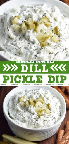 Looking for crowd-pleasing appetizer recipes? This dill dip is the perfect game day food idea! It's the best cold dip for your football party menu. Everyone will be obsessed with this easy dill pickle dip! Summer Dips And Appetizers Cold, Best Cold Dips For Parties, Boat Dip, Pickle Dip Recipe, Cold Dip, Dill Pickle Dip, Dips Recipes, Pickle Dip, Delicious Dips