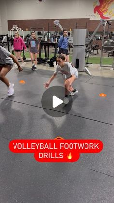 a group of people in a gym doing exercises on the floor with balls and basketballs