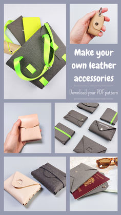 make your own leather accessories with this diy pattern and step - by - step instructions