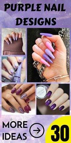 Madam Glam, Purple Nail Designs, Purple Nails