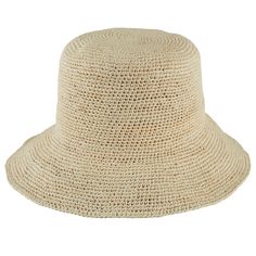 This raffia bucket features small, tight crochet stitches for a clean, pulled together look. With multiple colors available, this hat sports calm, natural colors that pair well with any outfit. Features: 100% raffia 3" brim Women's One Size Bahamas Outfit, Northern California Style, Raffia Bucket Hat, Grandmother Style, Oversized Band Tee, Straw Bucket Hat, Raffia Hat, Fall Hats, Coastal Grandmother