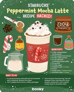 the recipe for starbucks's peppermint mocha latte