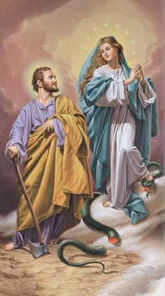 Adonai Camilleri Cauchi St Joseph Terror Of Demons, Saint Joseph Art, Catholic Pictures, Saint Quotes Catholic, Jesus Mary And Joseph, Faith Art, Jesus Painting